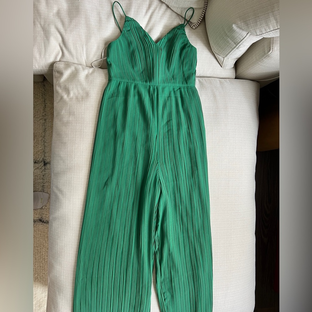 New Love Bonito Marlene Pleated Straight Leg Jumpsuit